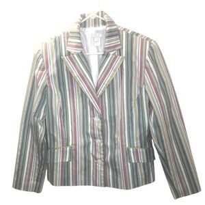 FDJ French Dressing Jeans Striped Cropped Blazer Jacket